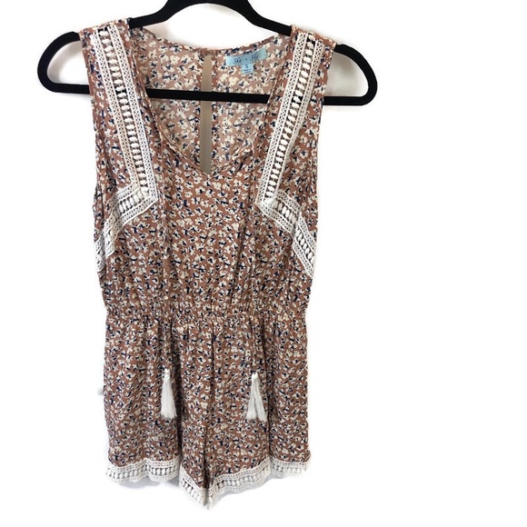 She +Sky Romper drawstring  waist - Picture 1 of 8